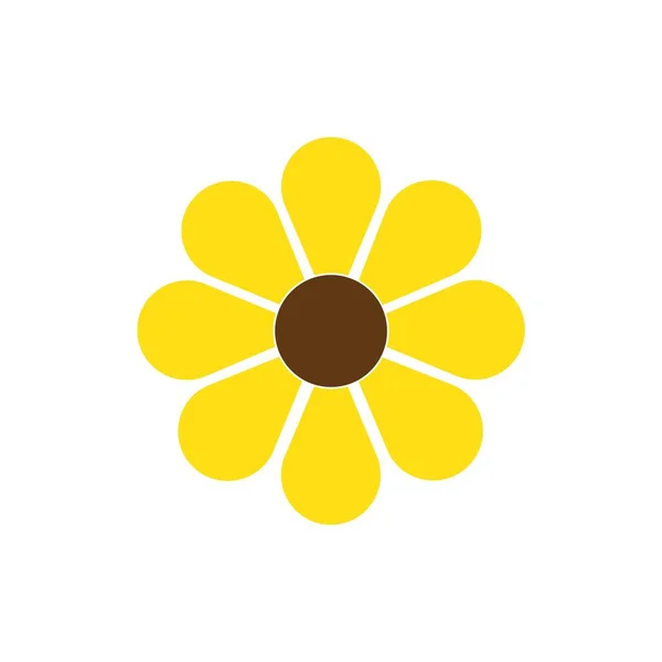 Sun Flower, yellow icon template vector design