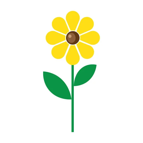 Sun Flower, yellow icon template vector design