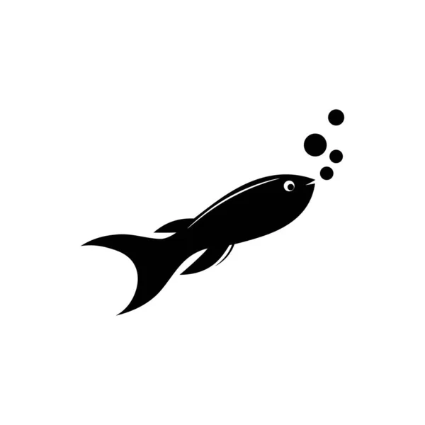 魚アイコンテンプレートベクトルデザイン — ストックベクタ