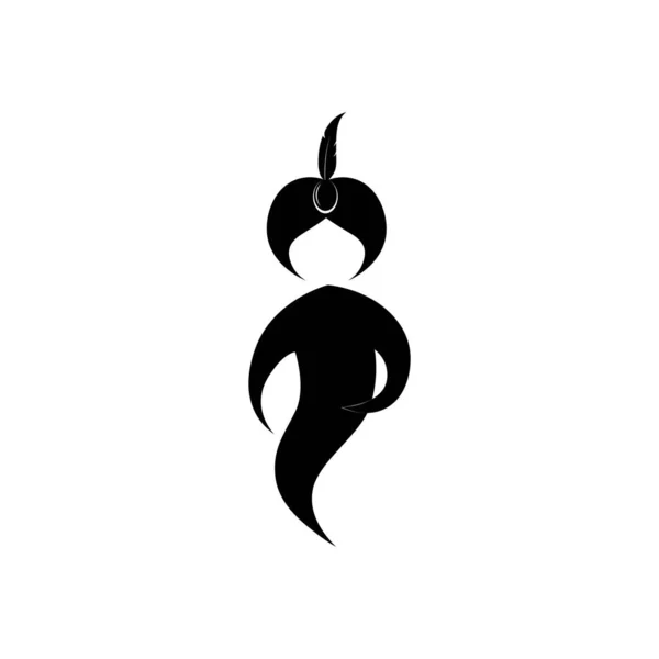 Genie Symbol Logo Freier Vektor Design — Stockvektor