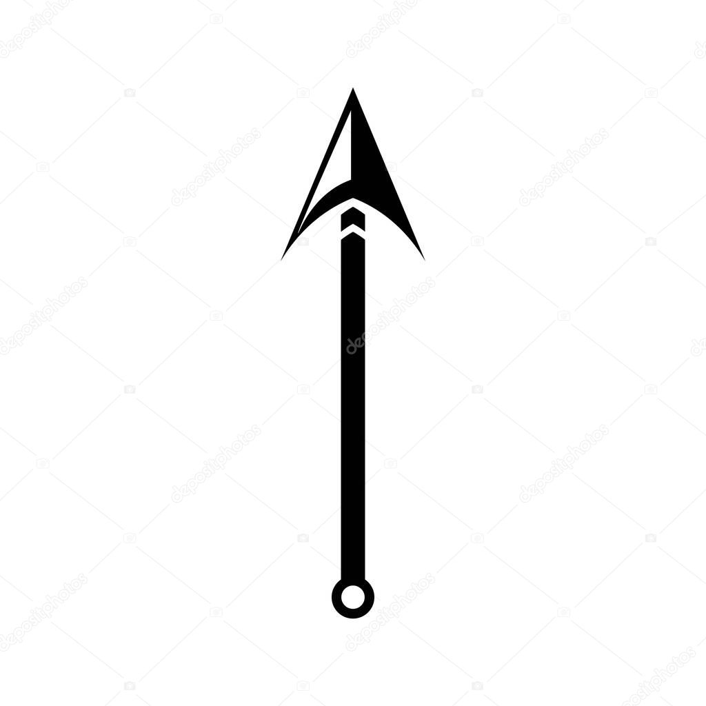 Spear icon logo free vector desig