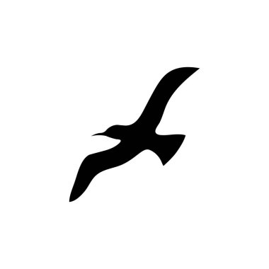 Martı simgesi şablon vektör tasarımı