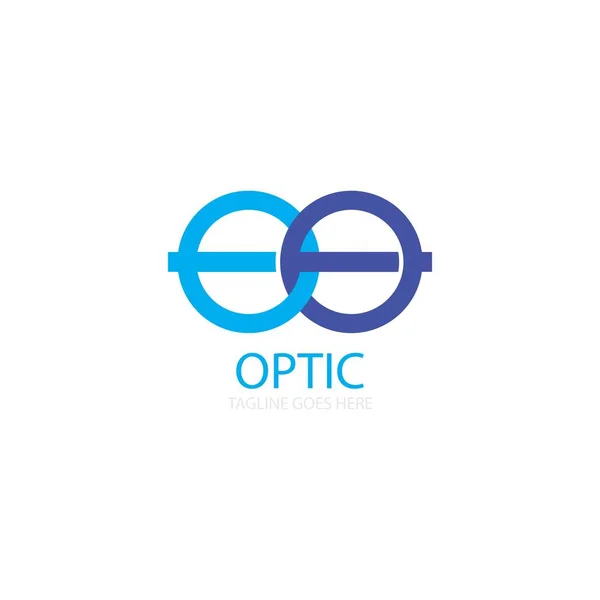 Optik simge logosu serbest vektör tasarımı