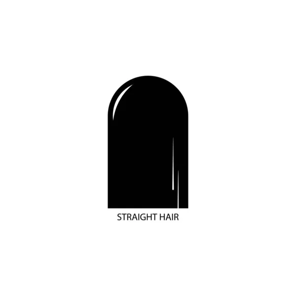 Straight Hair Black Free Vector Design — Stock Vector