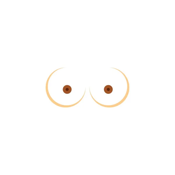 胸のアイコンのロゴ無料ベクターデザイン — ストックベクタ