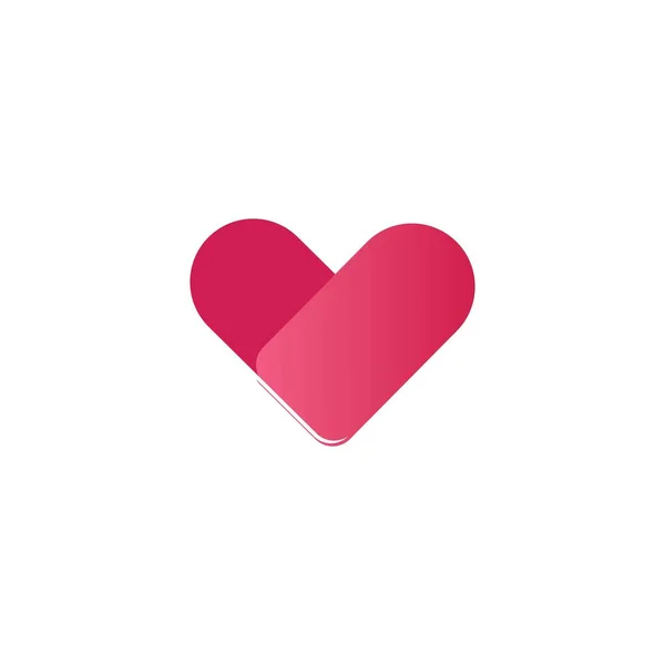 Corazón Amor Icono Logo Gratis Vector Diseño — Vector de stock