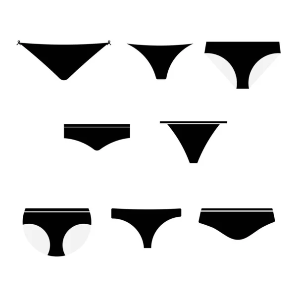 Set Woman Underwear Logo Free Vector Desig — Stock Vector