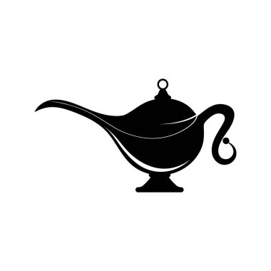 Sihirli lamba simgesi vektör tasarımı