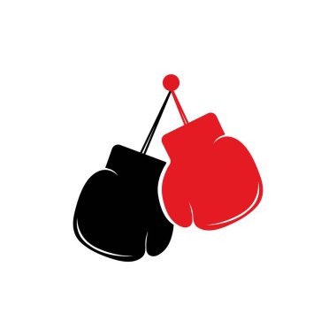 Boks eldivenleri simgesi şablon tasarımı