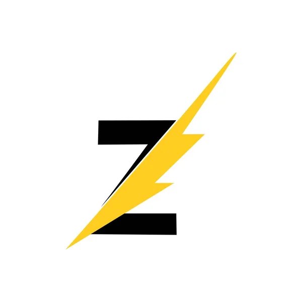 Letter Power Energy Icon Vector Ontwerp — Stockvector