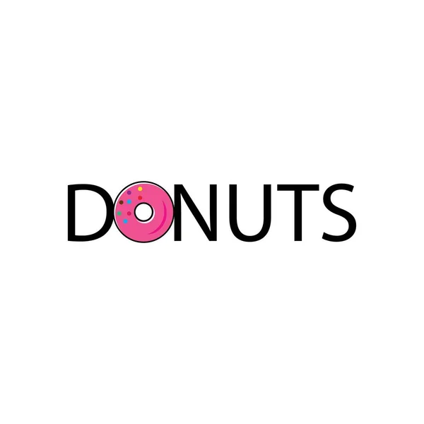 Donuts Icon Template Vector Logo Design — Stock Vector