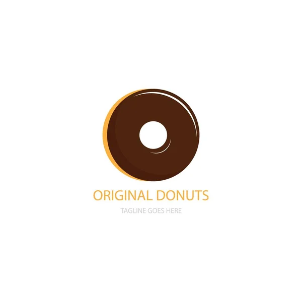 Дизайн Векторного Логотипа Иконками Donuts — стоковый вектор