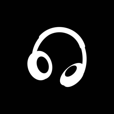 Kulaklık simgesi logo vektör tasarımı