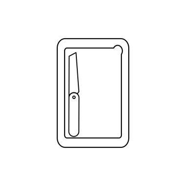 Kesme tahtası ve bıçak logosu serbest vektör tasarımı