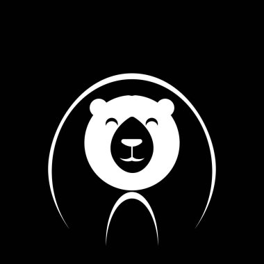 Ayı simgesinden bağımsız vektör tasarımı