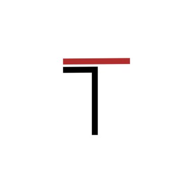 Harf T simgesi logo vektör tasarımı