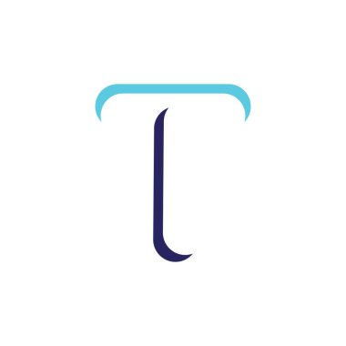 Harf T simgesi logo vektör tasarımı