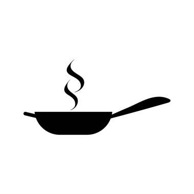 Pan simgesi logo vektör tasarımı pişiriliyor