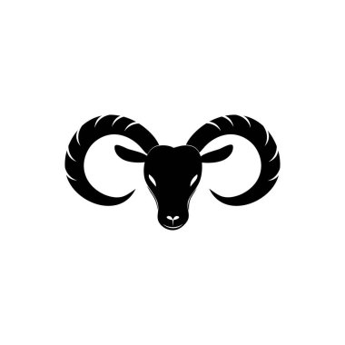 Keçi simgesi logosu serbest vektör tasarımı