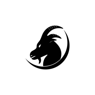 Keçi simgesi logosu serbest vektör tasarımı