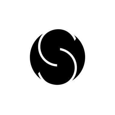 S harfi simgesi logo vektör tasarımı