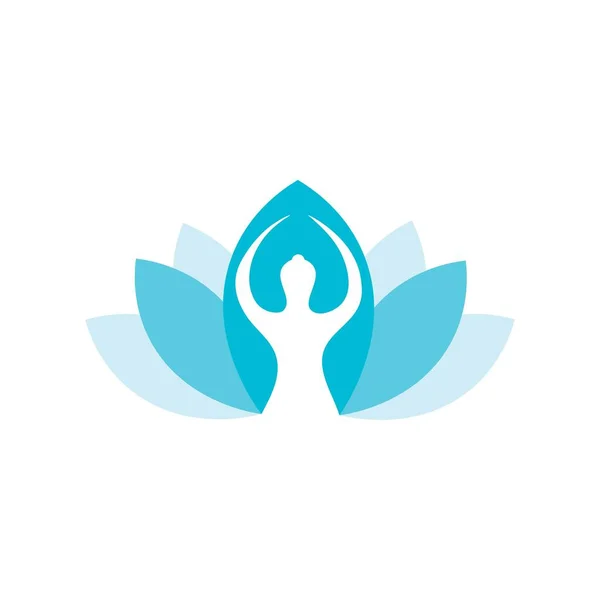 Yoga Icône Méditation Logo Vectoriel Design Gratuit — Image vectorielle