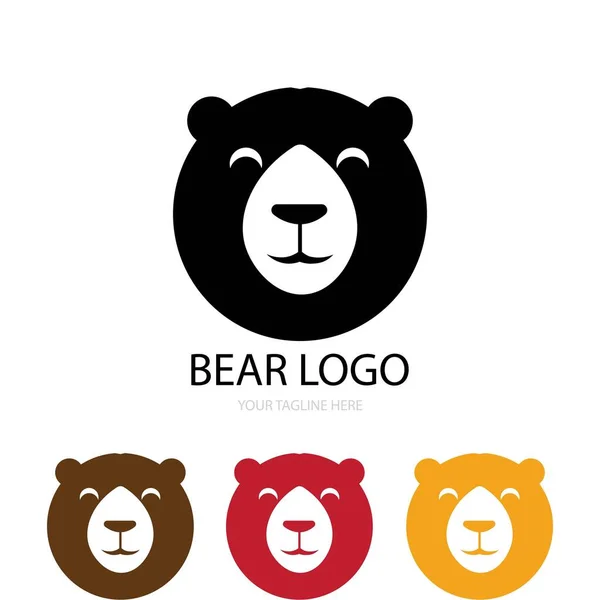 クマのアイコンのロゴ無料ベクターデザイン — ストックベクタ