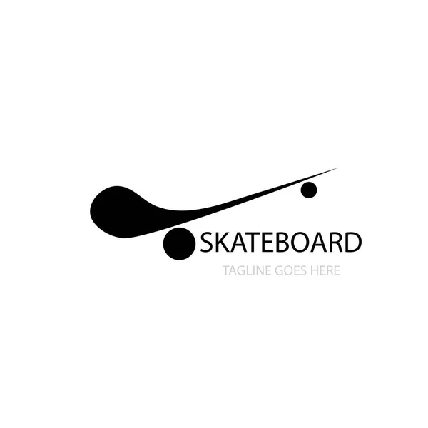 Skateboard Ikon Logotyp Fri Vektor Design — Stock vektor