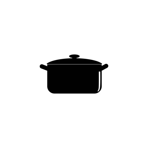 Projeto Vetor Logotipo Ícone Panela Cozinha — Vetor de Stock