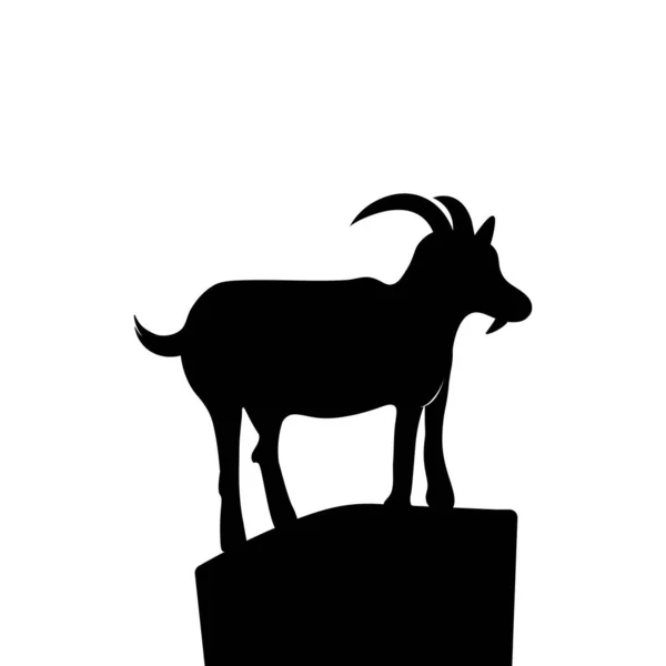 ヤギのアイコンのロゴ無料ベクターデザイン — ストックベクタ