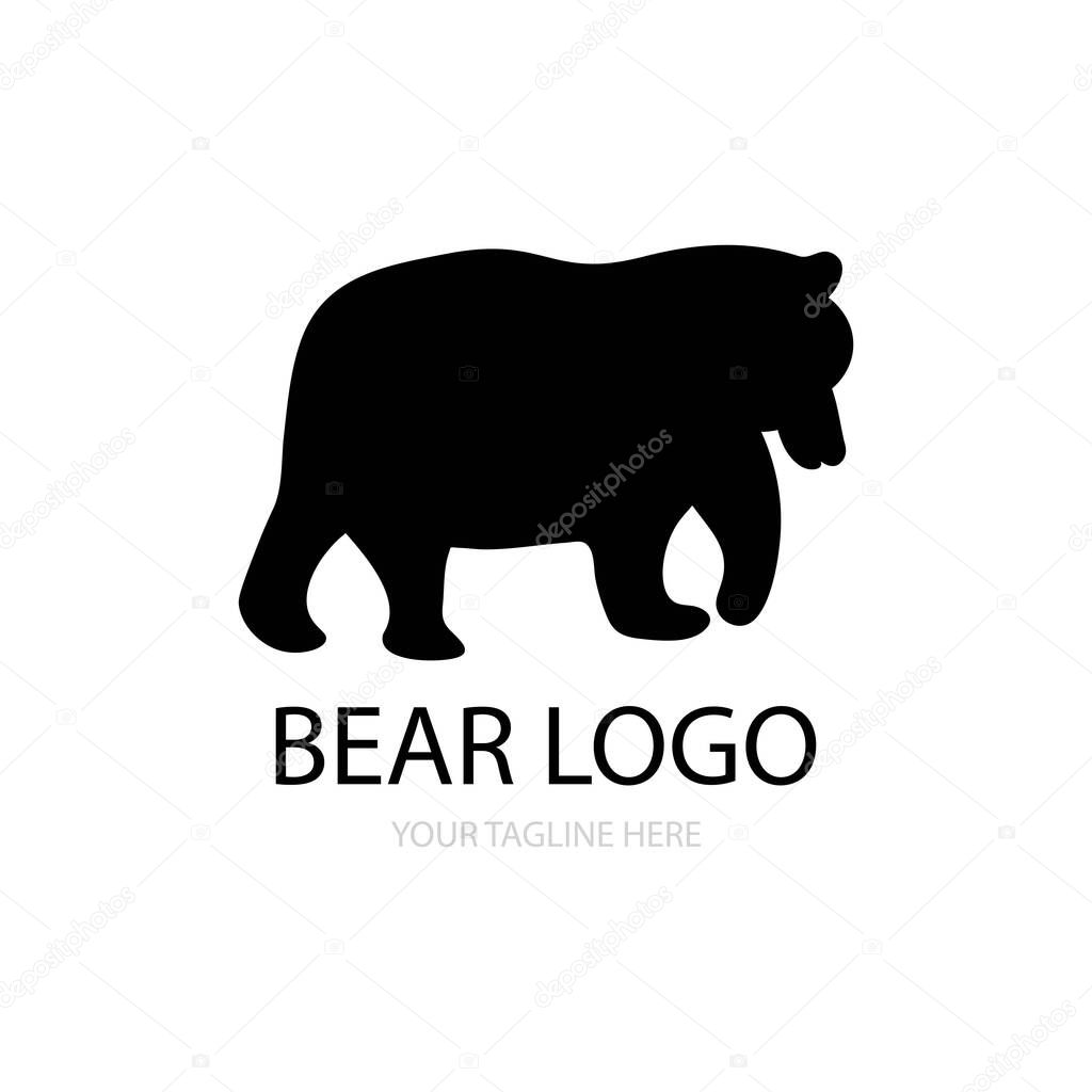 Bear icon logo free vector design