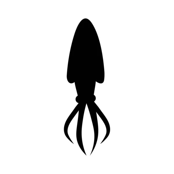 イカのアイコンのロゴのイラスト無料ベクター — ストックベクタ