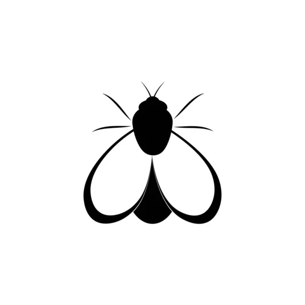 Böcek Sineği Simgesi Logo Illüstrasyon Vektörü — Stok Vektör