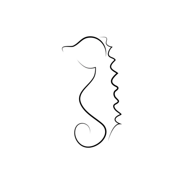 Sea Horse Logo Modello Vettoriale — Vettoriale Stock