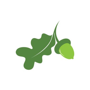 Meşe ağacı simgesi şablonu serbest illüstrasyon vektörü