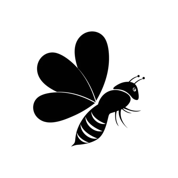 Modèle Logo Icône Abeille Illustration Vectorielle — Image vectorielle