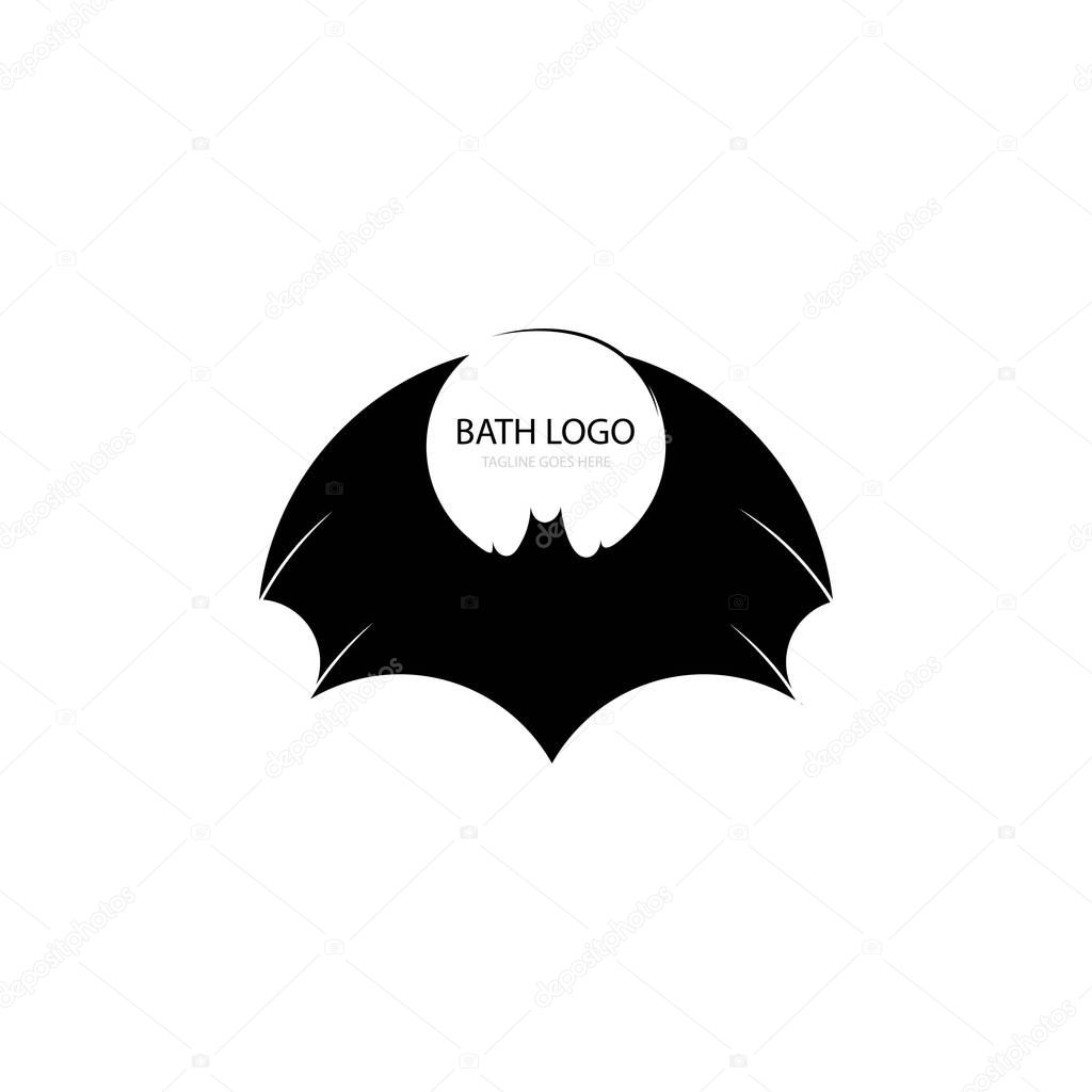 Bat icon template free vector