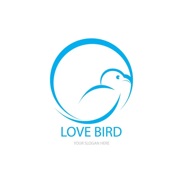 Векторный Дизайн Логотипа Птицы Любви — стоковый вектор