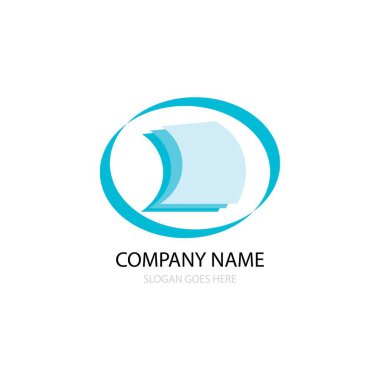 Kağıt simgesi logo vektör tasarımı