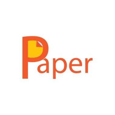 Kağıt simgesi logo vektör tasarımı