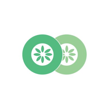 Salatalık simgesi logo vektör tasarımı