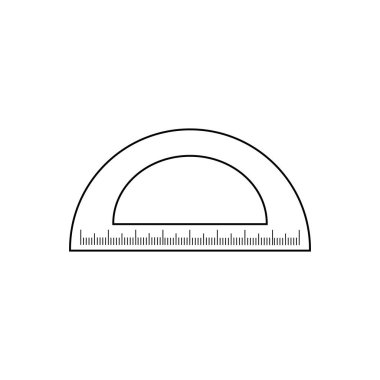 Cetvel simgesi logo vektör tasarımı