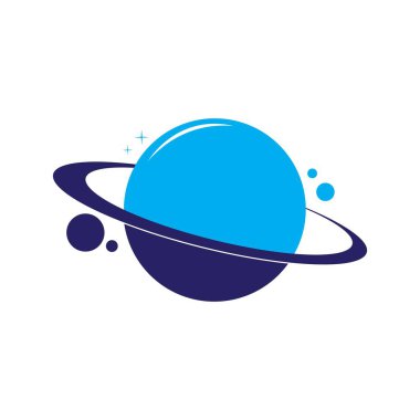 Gezegen simgesi logo vektör tasarımı