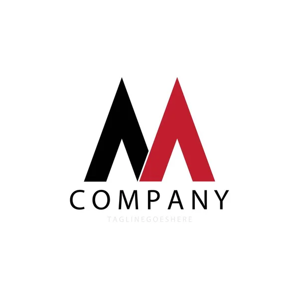 Carta Ícone Design Vetor Logotipo —  Vetores de Stock