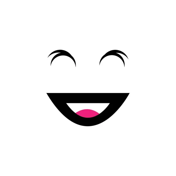 Smile Icône Logo Vectoriel Design — Image vectorielle