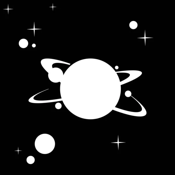 惑星アイコンのロゴベクトルデザイン — ストックベクタ