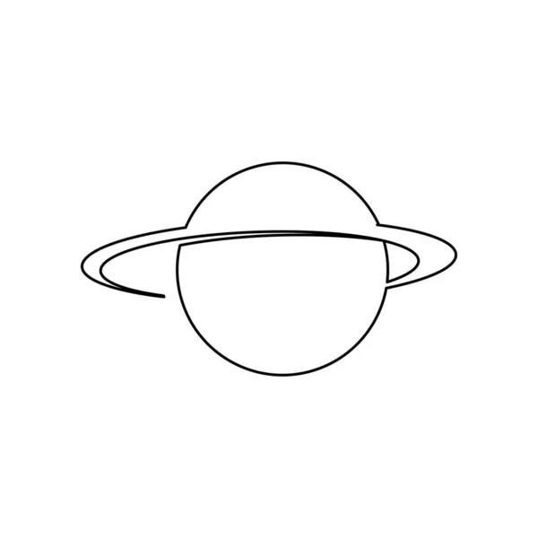 Planet Ikon Logotyp Vektor Design — Stock vektor