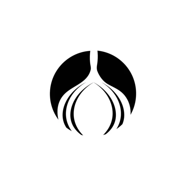 Векторный Дизайн Логотипа Луковой Иконы — стоковый вектор
