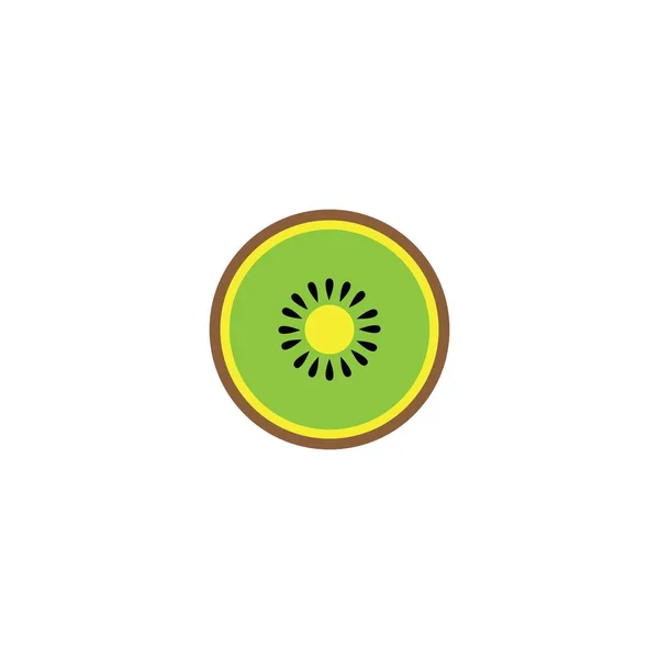 Векторный Дизайн Логотипа Kiwi Fruit Ico — стоковый вектор