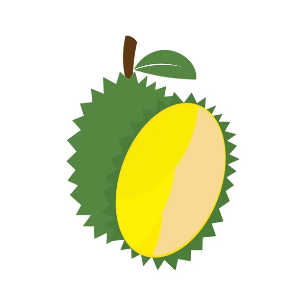 Durian Icône Logo Vectoriel Design — Image vectorielle